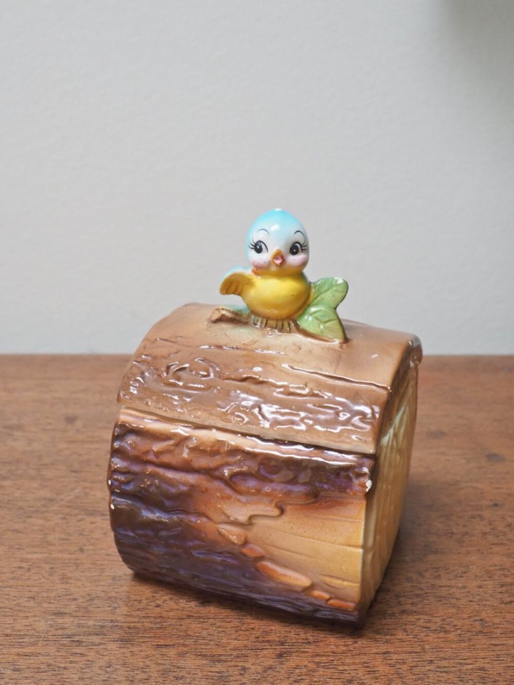 Vtg Norcrest Japan Ceramic Blue Bird Jam Jar - Picture 2 of 11